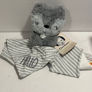 Gerber Organic Baby Raccoon Lovey/Security Blanket New W/Tags